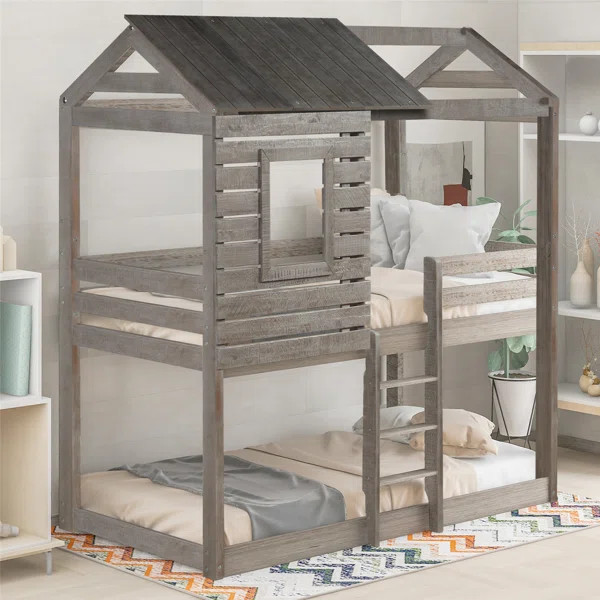 Haylee Twin Over Twin Standard Bunk Bed by Harper Orchard | Wayfair North America