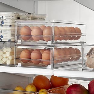 Everything Organizer® Egg Holder w/ Drawer Clear | The Container Store