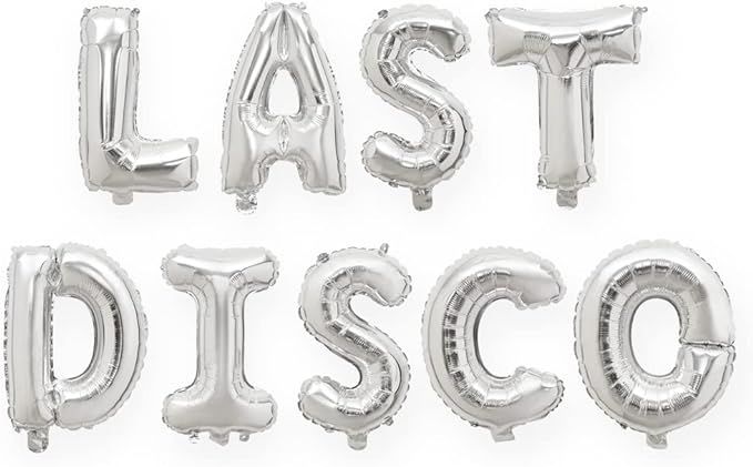 xo, Fetti Last Disco Foil Balloons - 16", Silver | Bachelorette Party Decorations, 70s, Bride Sup... | Amazon (US)