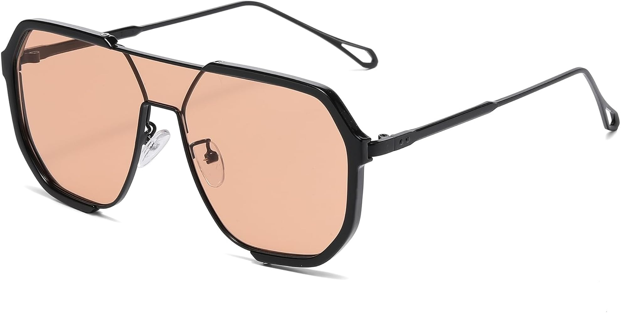 Vintage Oversized Square Metal Sunglasses Unisex, Men Women Trendy Retro 70\u2019s Large Aviator ... | Amazon (US)
