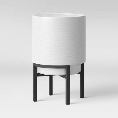 Ceramic Planter With Stand White & Black - Project 62™ | Target