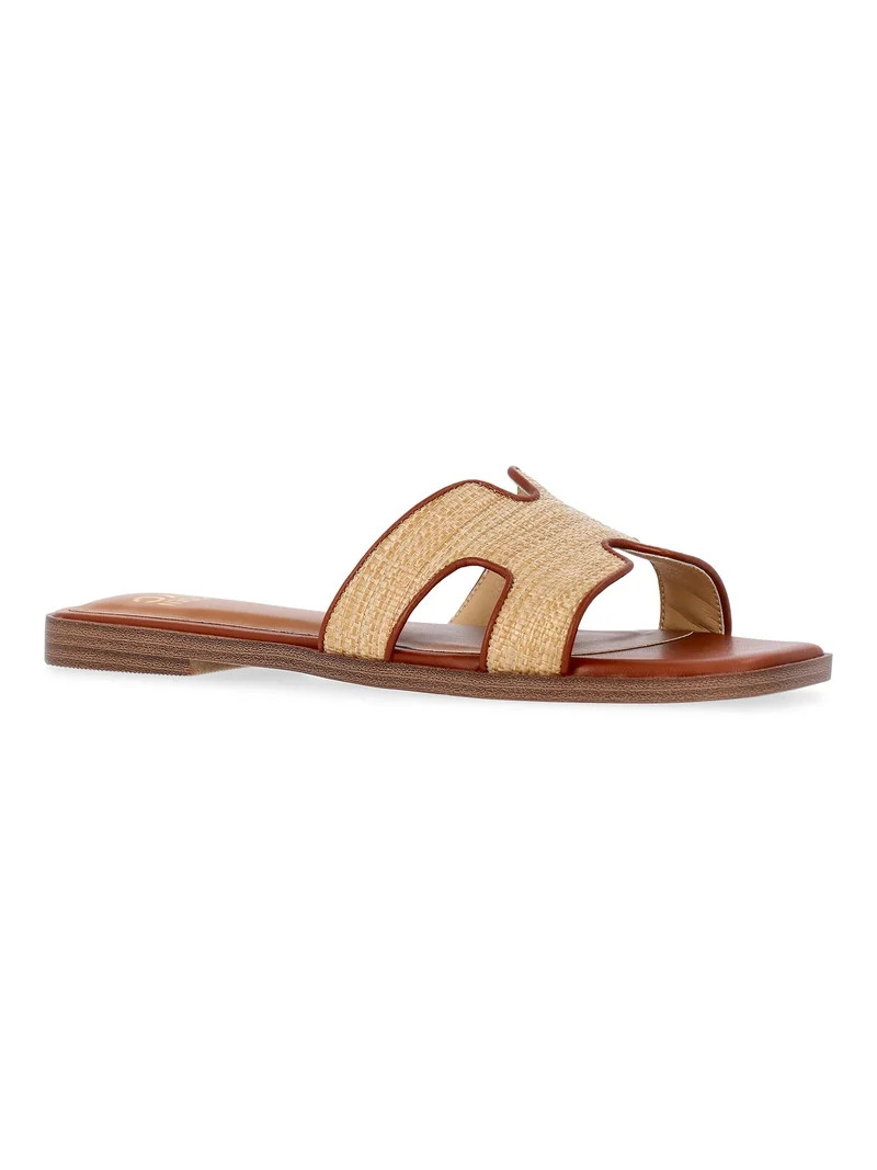 Madden NYC Women's Raffia Slide Sandals | Walmart (US)