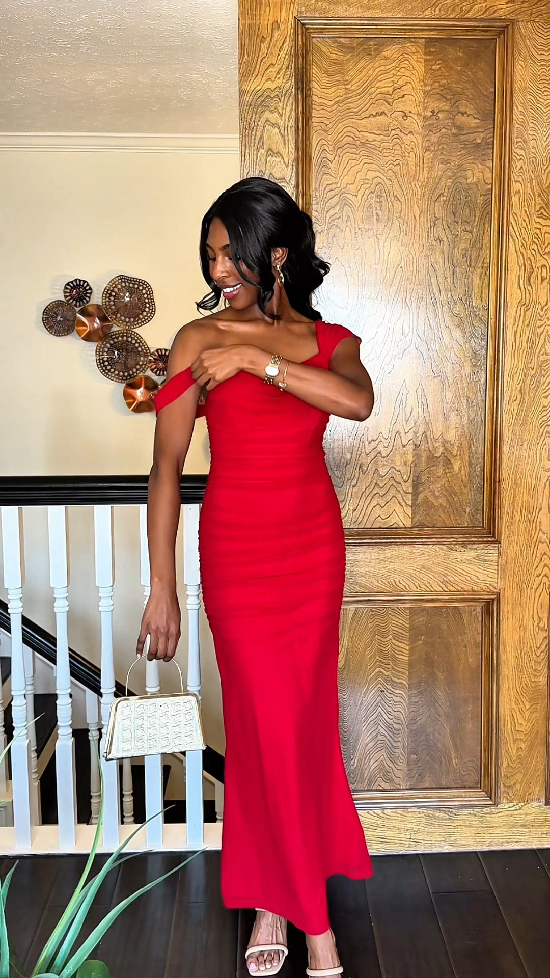 Feel ultra elegant in this 3-way-wear dress. Perfect for fall and winter weddings/formal occasions. It gets so many compliments yet was surprisingly affordable.

Wearing size small (5’9")

Tap for more colors! 
.
.
.
.
.

Red dress, amazon dress, convertible dress, wedding guest dress, elegant dress, formal dress, off shoulder dress, cap sleeve dress, scoop neck dress, affordable fashion, amazon fashion, versatile dress