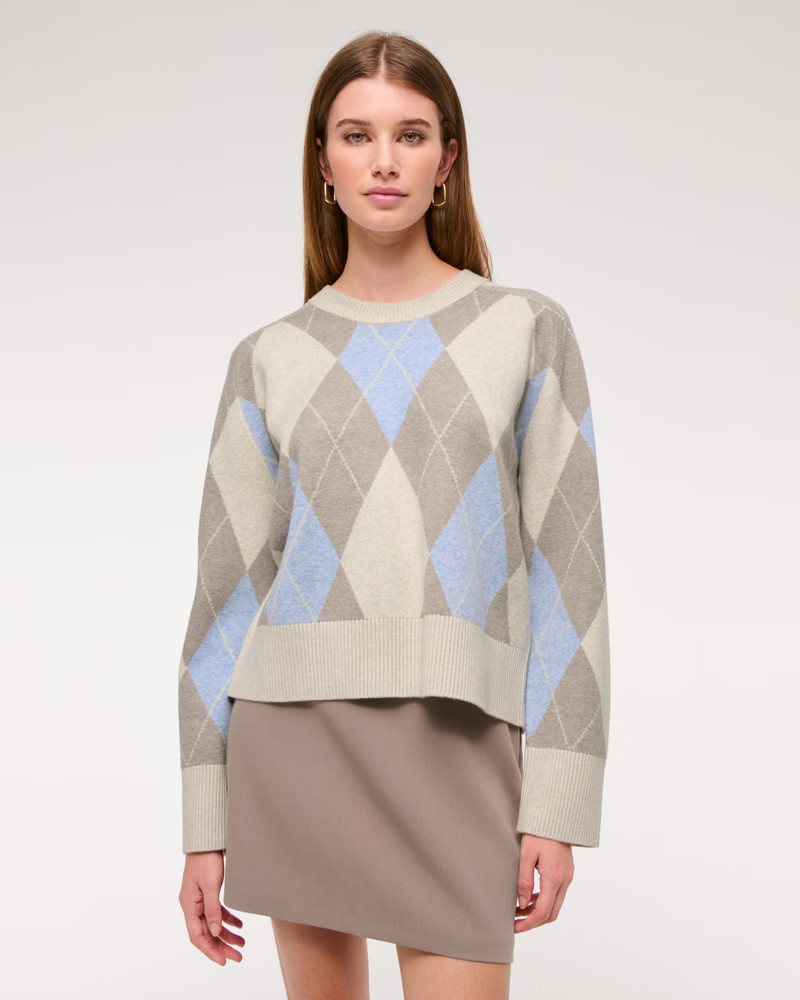The A&F Madeline Argyle Crew Sweater | Abercrombie & Fitch (US)