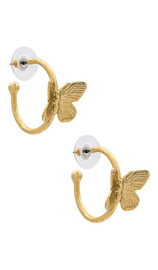 Polly Hoop Earring in Gold | Revolve Clothing (Global)