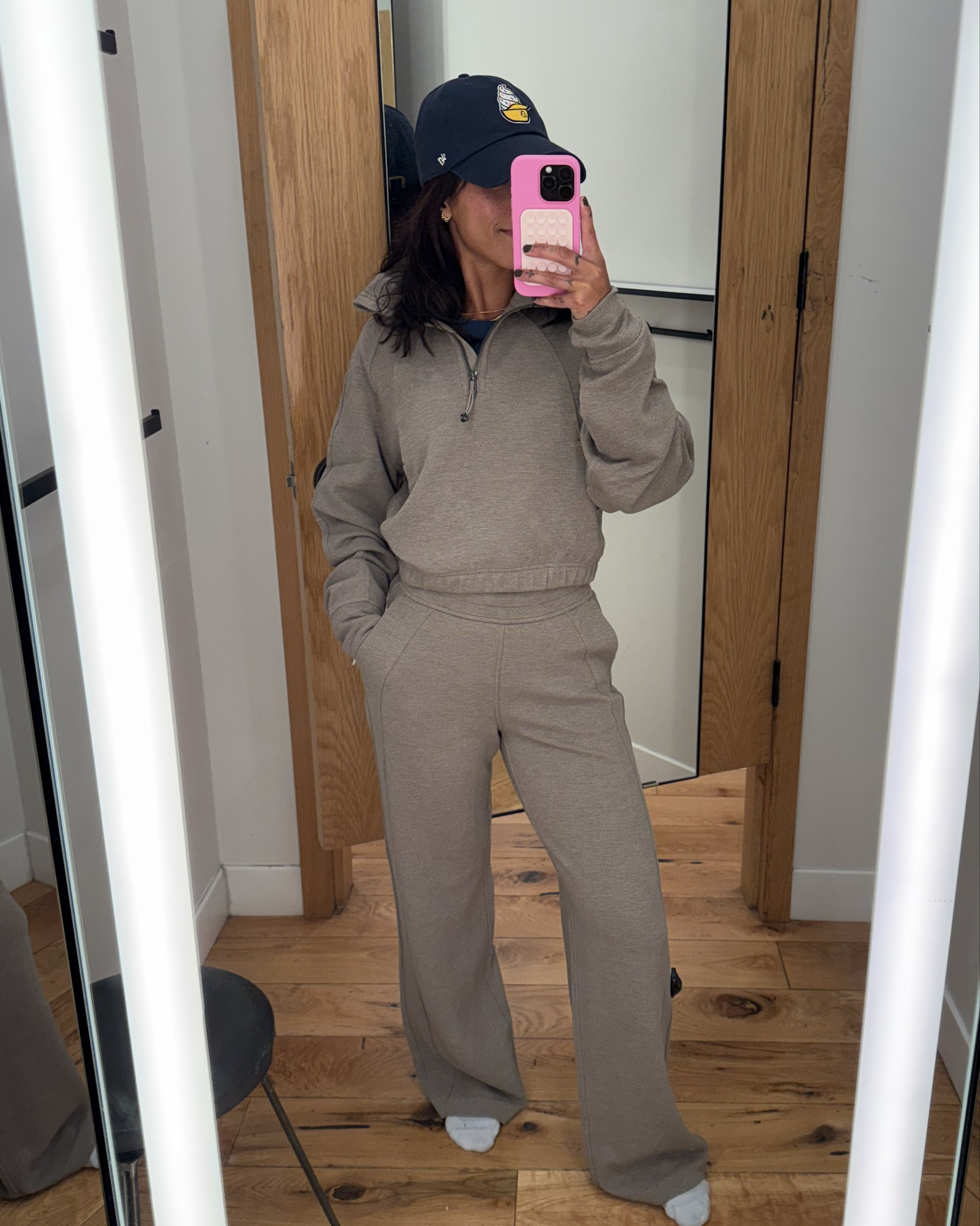 Obsessed with the new scuba waffle set at lululemon ! True to size unless you want the scuba jacket to be oversized more, pants are HR and I’d stay true to size. Also comes in full zip scuba too! 

Size : XS top 
Size: XXS -2
Color : heathered warm ash grey 
Comes in 4 colors right now 

#LTKlululemon  #LTKxlululemon #casualwear #fallattire

#LTKActive #LTKSeasonal