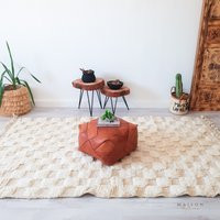 White Moroccan Rug, Soft Beni Ourain Wool Berber Area 5x8 Ft | Etsy (UK)