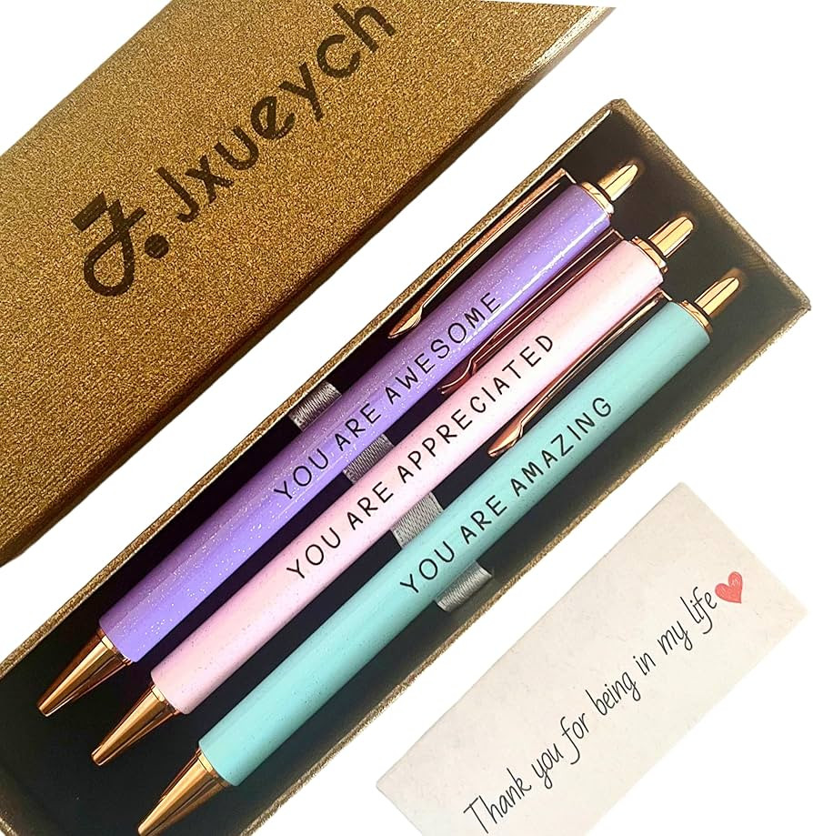 Jxueych Fancy Ballpoint Pen Appreciation Gift Set, Black Ink 1.0mm Medium Point, Thank You Gifts ... | Amazon (US)