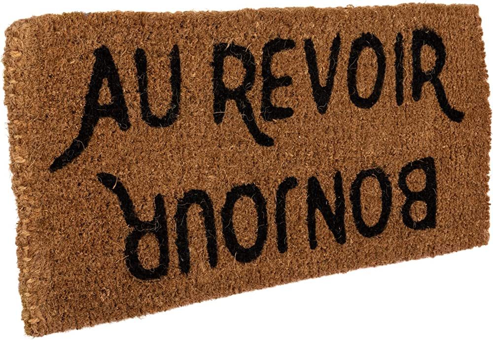 Creative Co-Op Bonjour/Au Revoir Natural Coir Doormat, 32" x 16" | Amazon (US)