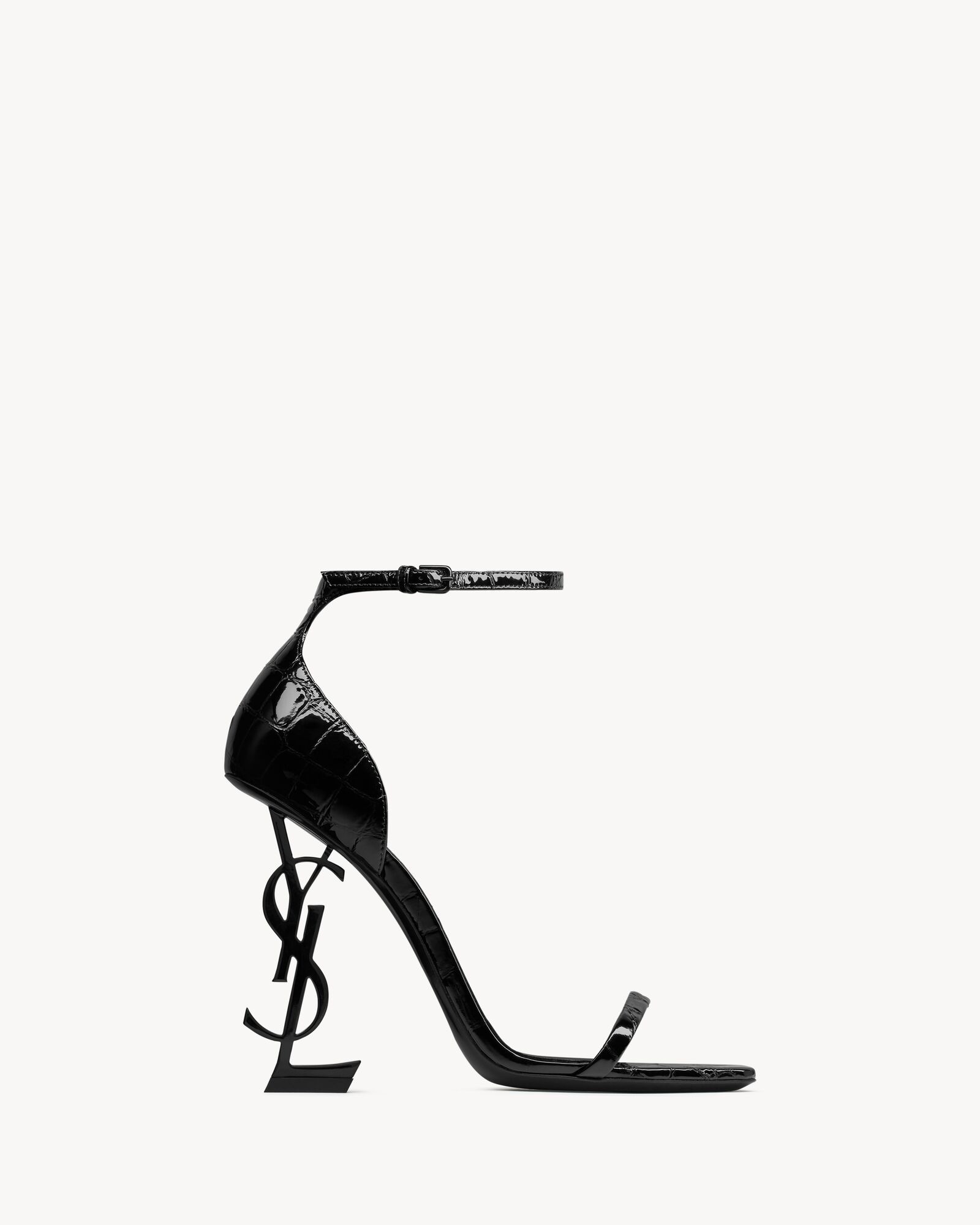 OPYUM sandals in crocodile-embossed leather | Saint Laurent Inc. (Global)