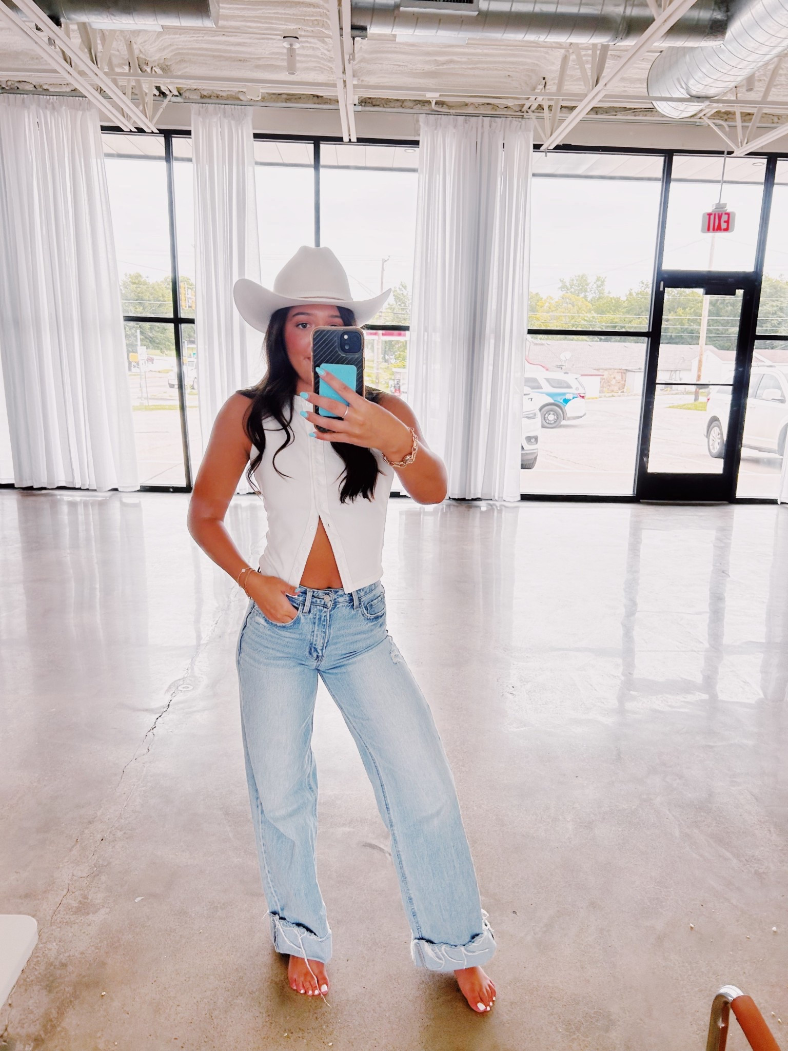 White felt hat is custom from Flea style in the Fort Worth Stockyards!🤍

#LTKSummerEdit #LTKStyleTip #LTKSeasonal