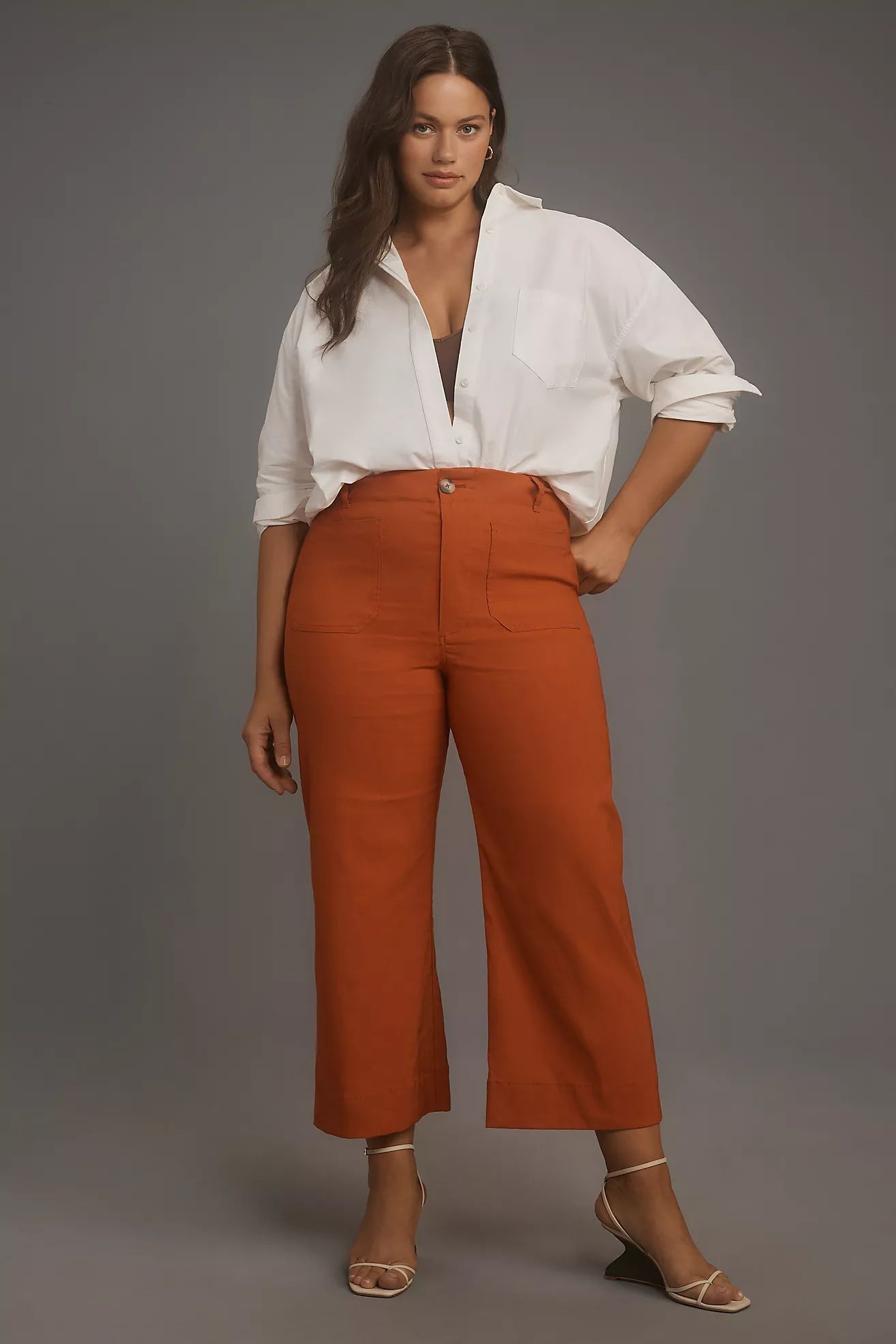 The Colette Cropped Wide-Leg Pants by Maeve | Anthropologie (US)