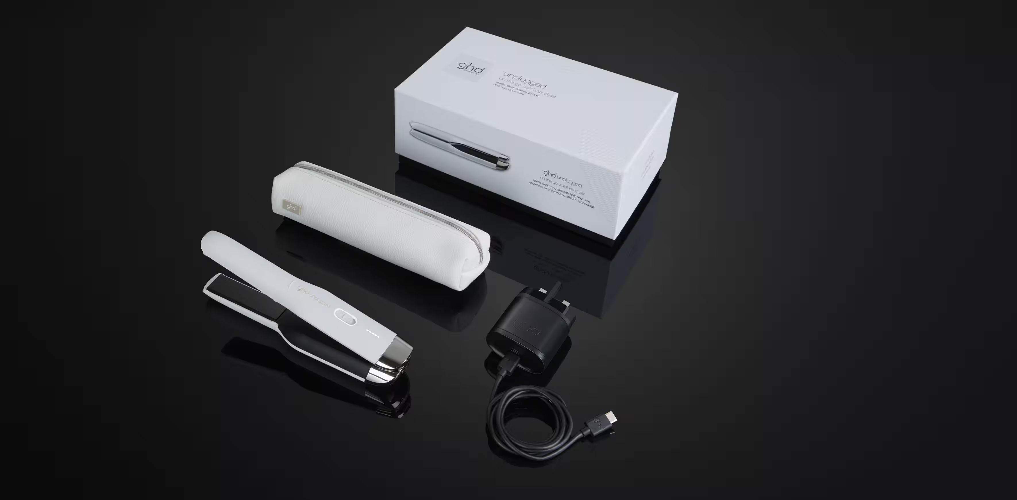 GHD UNPLUGGED CORDLESS HAIR STRAIGHTENER (WHITE) | ghd (UK)