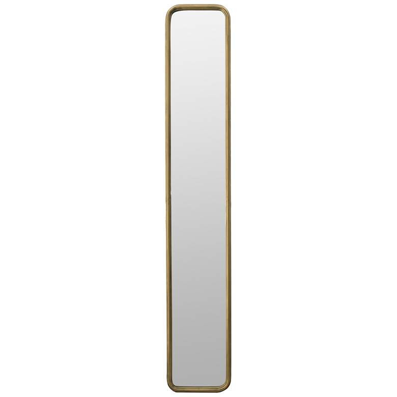 47.2"H x 8"W Gold Rounded Corner Slim Profile Rectangular Mirror - #689C9 | Lamps Plus | Lamps Plus