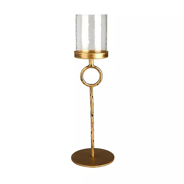 Ronde Gold Iron Pillar Candle Holder, 14.75 in. | Kirklands