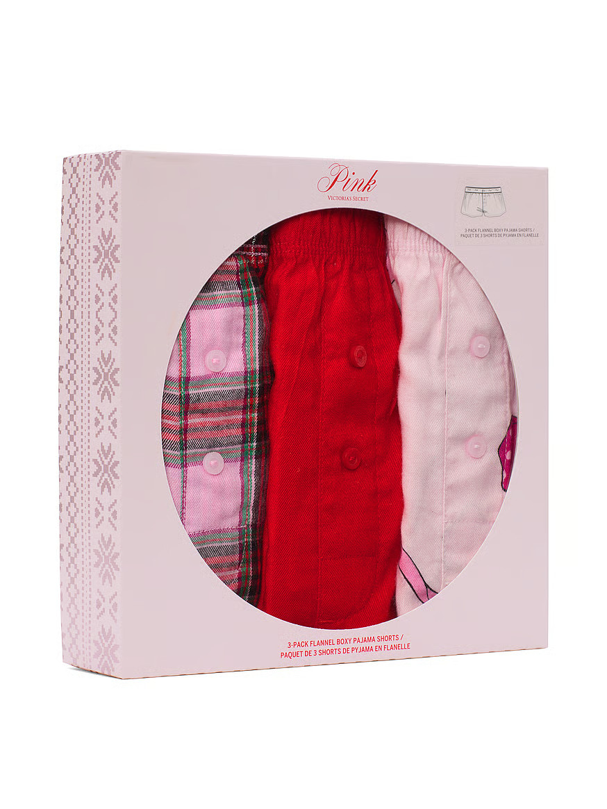 Buy 3-Pack Flannel Boxy Pajama Shorts, Print - Order Gift Sets online - PINK US | Victoria's Secret (US / CA )