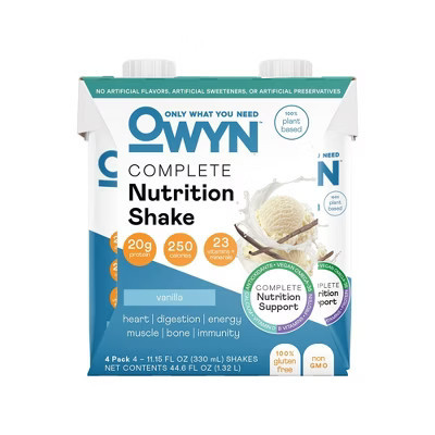 OWYN Complete Nutrition Dairy Free Protein Shake - Vanilla - 4pk - 44.6 fl oz/4pk | Target