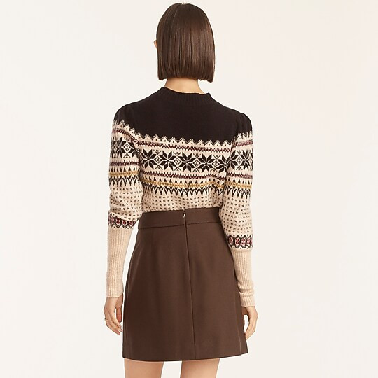Pleated mini skirt in double-serge wool | J. Crew US