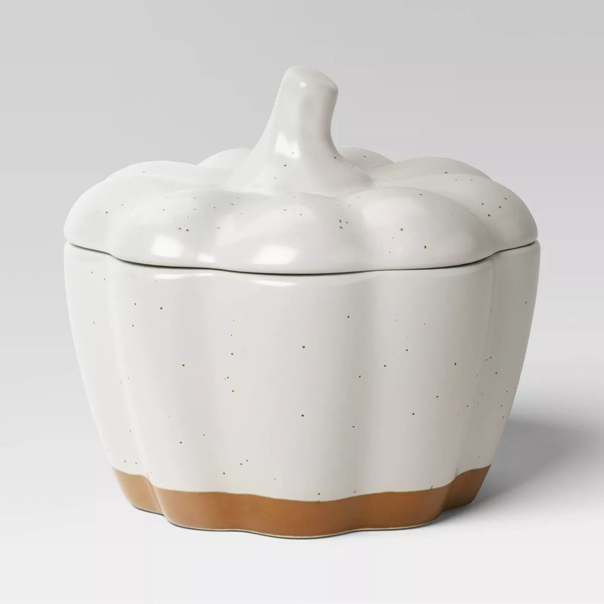 840ml Pumpkin Stoneware Serving Bowl with Lid cream - Threshold™ | Target