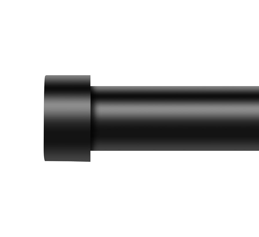 Curtain Rods for Windows 48 to 84 Inch(4-7 Feet),Black 1'' Diameter Drapery Rods with End Cap Sty... | Amazon (US)
