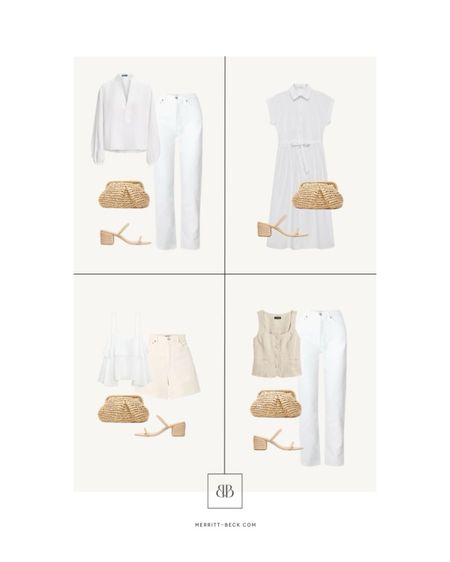 Crisp whites + neutral accessories from my Summer 2024 Capsule Wardrobe! Discover and shop 100+ looks for the season on Merritt-Beck.com 🤍

#LTKFindsUnder100 #LTKShoeCrush #LTKItBag