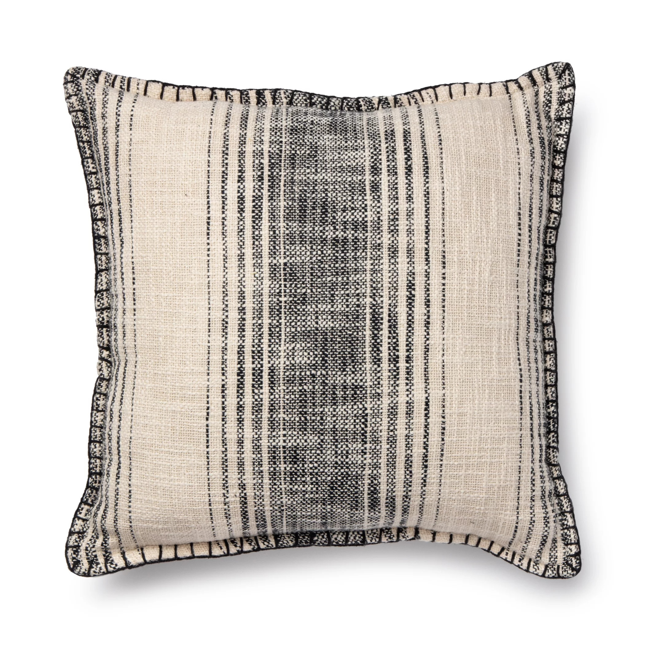 BHG Reversible Stripe Decorative Square Pillow, 20" x 20", Walmart Finds Walmart Deals Walmart Sales | Walmart (US)