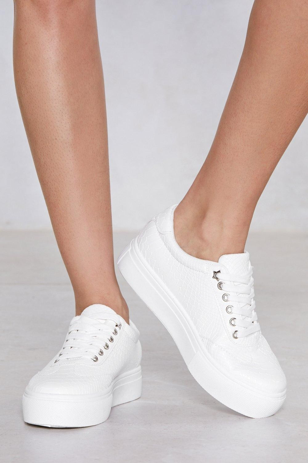 Croc Faux Leather Platform Sneaker | NastyGal (US & CA)