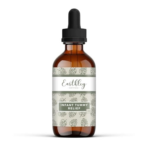 Earthley Wellness Infant Tummy Relief, Natural Herbal Tincture for Gas, Bloating, and Hiccups in Babies & Kids, Gentle Stomach Support with Fennel, Ginger, & Catnip, Alcohol-Free (2 oz) | Amazon (US)