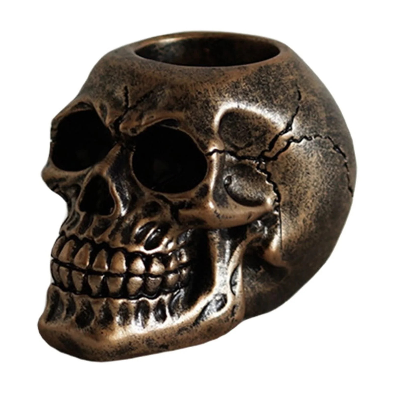 Skeleton Candlestick Halloween Ghost Festival Resin Crafts Desktop Entryway Decorations Ornament | Walmart (US)