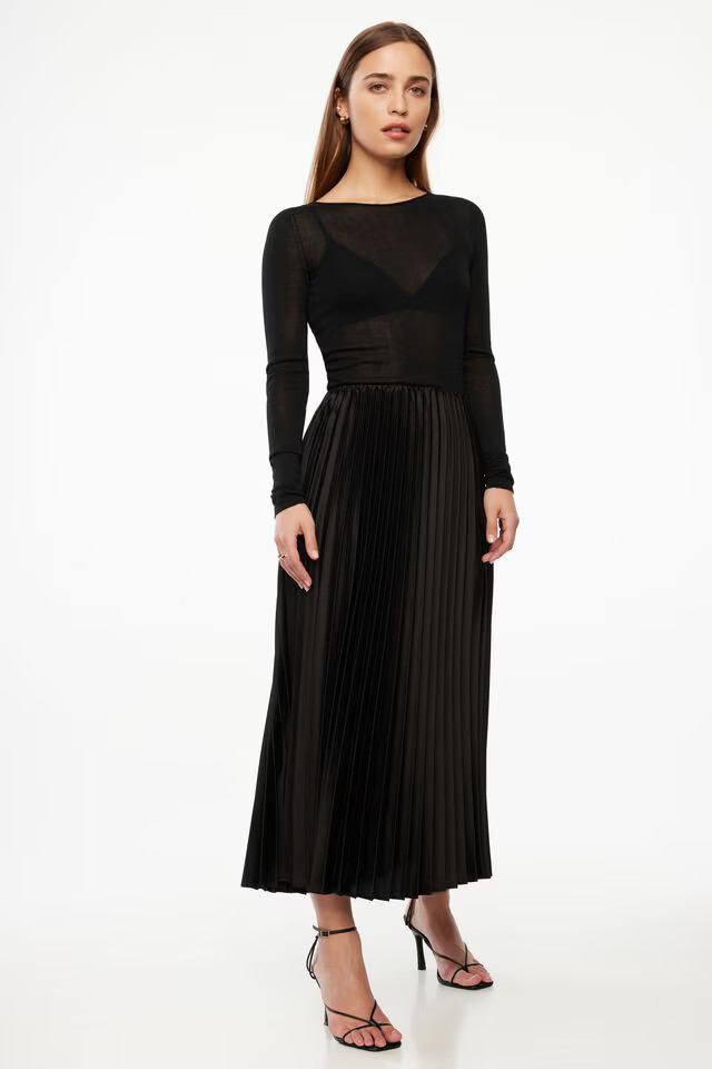 Laure Pleated Maxi Skirt | Dynamite Clothing