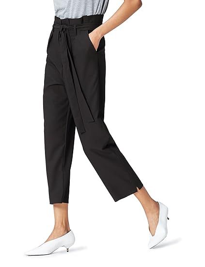 Amazon Brand - find. Women's High Waist Paperbag Pants | Amazon (US)