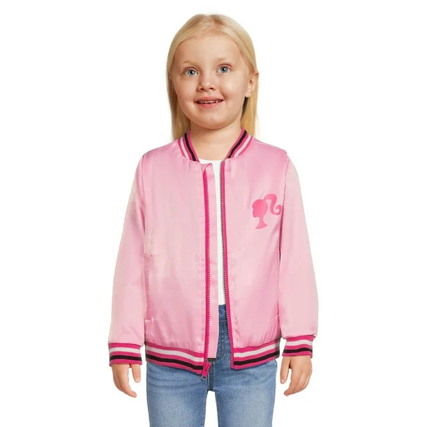 Barbie Toddler Girls Satin Bomber Jacket, Sizes 2T-5T | Walmart (US)