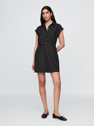 Linen-Blend Shirtdress | Gap (US)