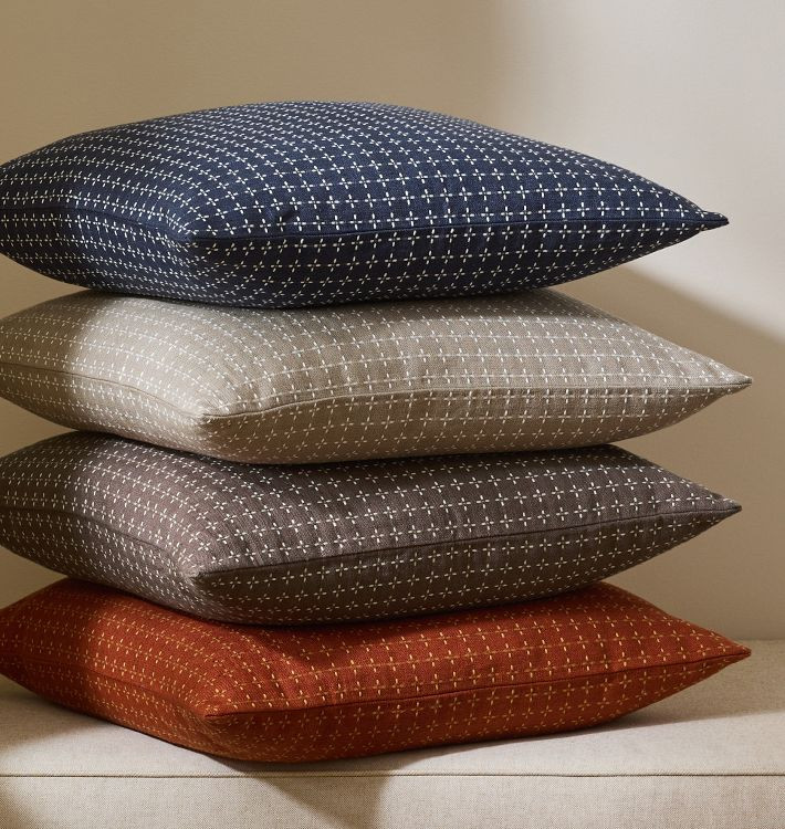 Woven Dobby Cross Stitch Pillow Cover | Rejuvenation