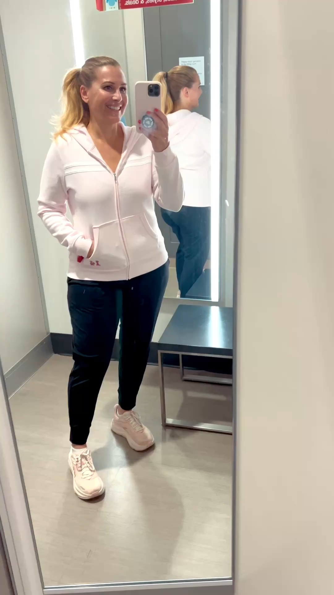 Casual Target try on. Love this light pink hoodie. Very soft and comfy. Fits true to size.

Wearing a large in everything. Perfect for traveling or a Pilates class.

#LTKSeasonal #LTKOver40 #LTKSaleAlert #LTKU #LTKTravel #LTKgrwm #LTKootd #LTKMidsize #LTKActive #LTKfitnessgoals #LTKvlog 

