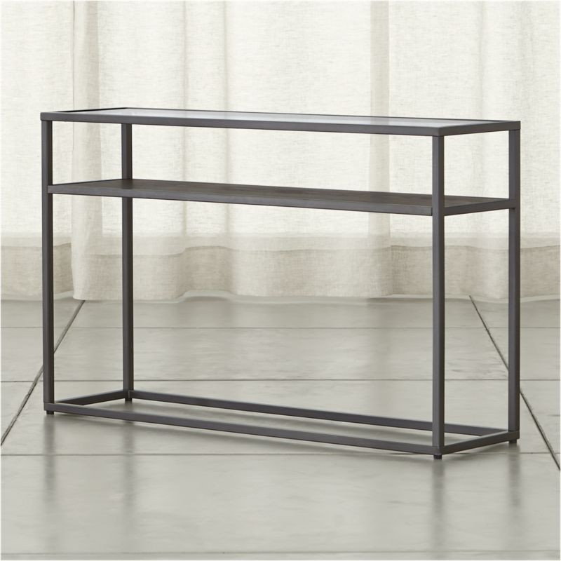 Switch Console Table with Shelf + Reviews | Crate and Barrel | Crate & Barrel