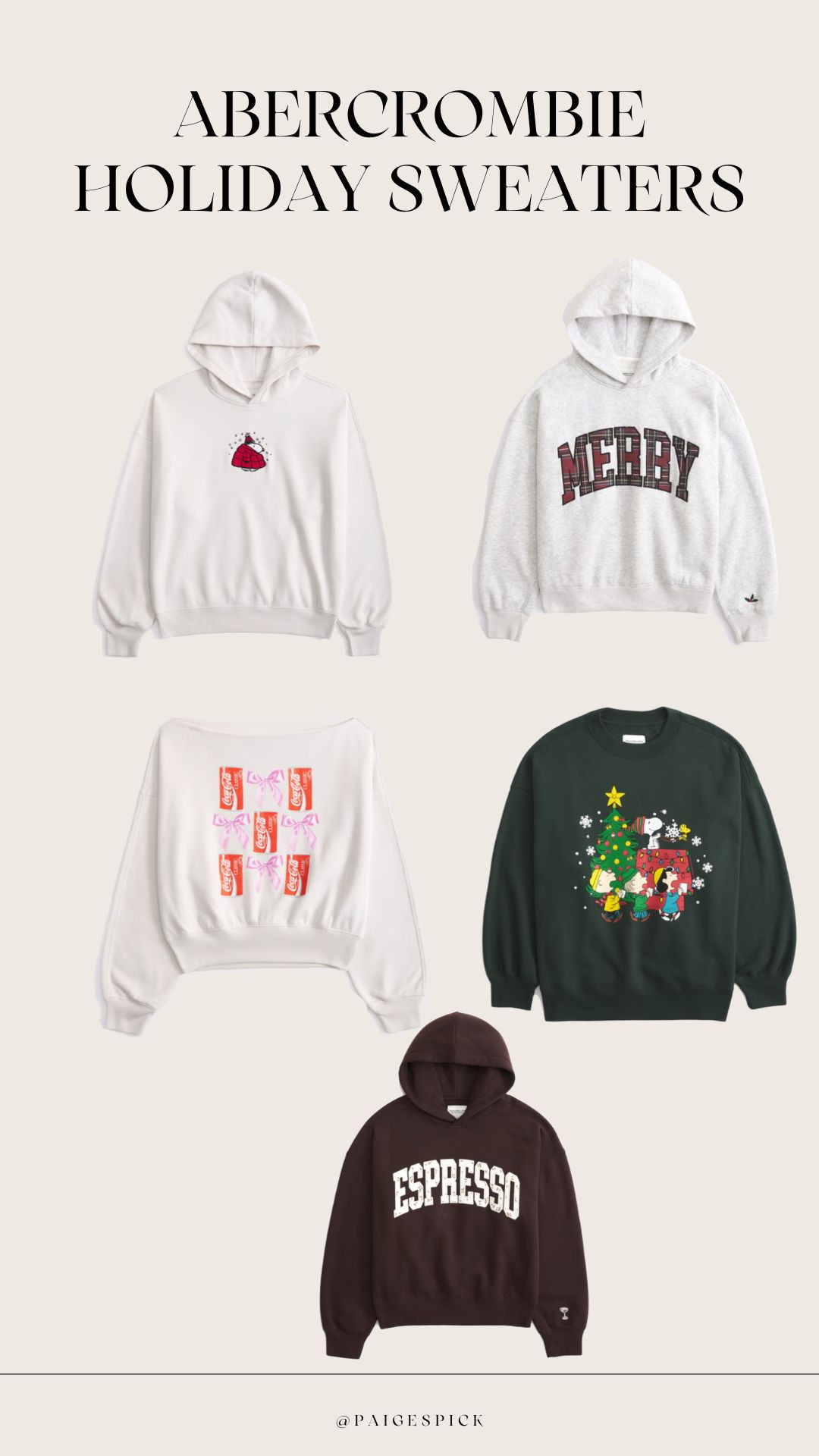 If you love a cute graphic moment — the Abercrombie holiday sweaters this year are everything 🎅🩵
From cheeky graphics to classic cozy prints, these are the perfect holiday sweaters for festive outings, movie nights, or casual gifting vibes 🎁

They’re already trending and selling fast, so grab yours before they’re gone! Tap to shop my Abercrombie holiday sweater roundup on LTK 👏

#AbercrombieHoliday #holidaygraphicsweater #ltkfashion #holidaystyle #ltkholiday #ltkfinds #holidayoutfitideas #cozywinterstyle #holidayseason2025 #festivefashion #abercrombiefinds #holidayaesthetic 

 #LTKwinter #LTKgiftguide #LTKholiday