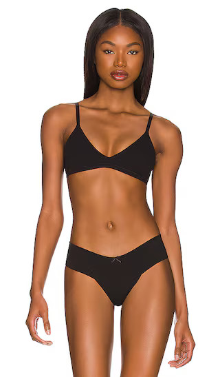 Pima Stretch Cotton Bralette in Black | Revolve Clothing (Global)