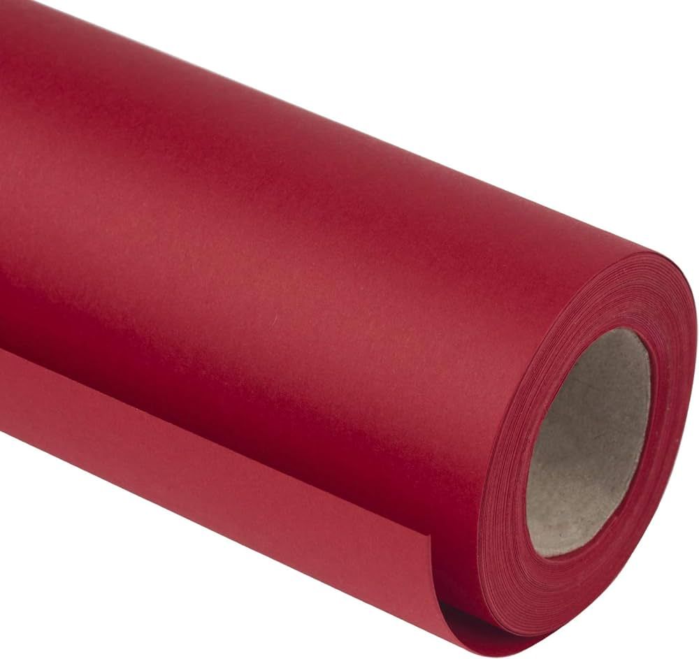 RUSPEPA Red Kraft Paper Roll - 18 inches x 100 feet - Recyclable Paper Perfect for for Crafts, Art, Wrapping, Packing, Postal, Shipping, Dunnage & Parcel | Amazon (US)