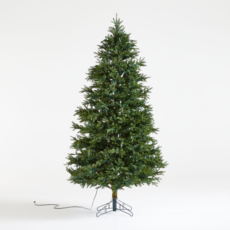 Barcana Alaskan 9' Deluxe LED Christmas Tree with White Lights | Crate and Barrel | Crate & Barrel