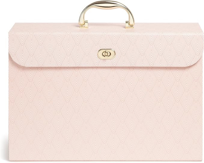 U Brands Pretty in Pink 19 Pocket Expandable File Folder, Office Organization Supplies, 15.4 x 5 ... | Amazon (US)