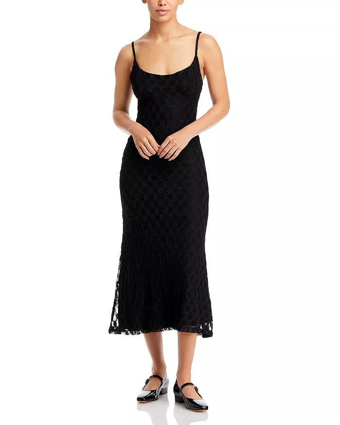 Adoni Floral Mesh Midi Slip Dress | Bloomingdale's (US)