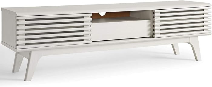 Modway Render Mid-Century Modern Low Profile 59 Inch TV Stand in White | Amazon (US)