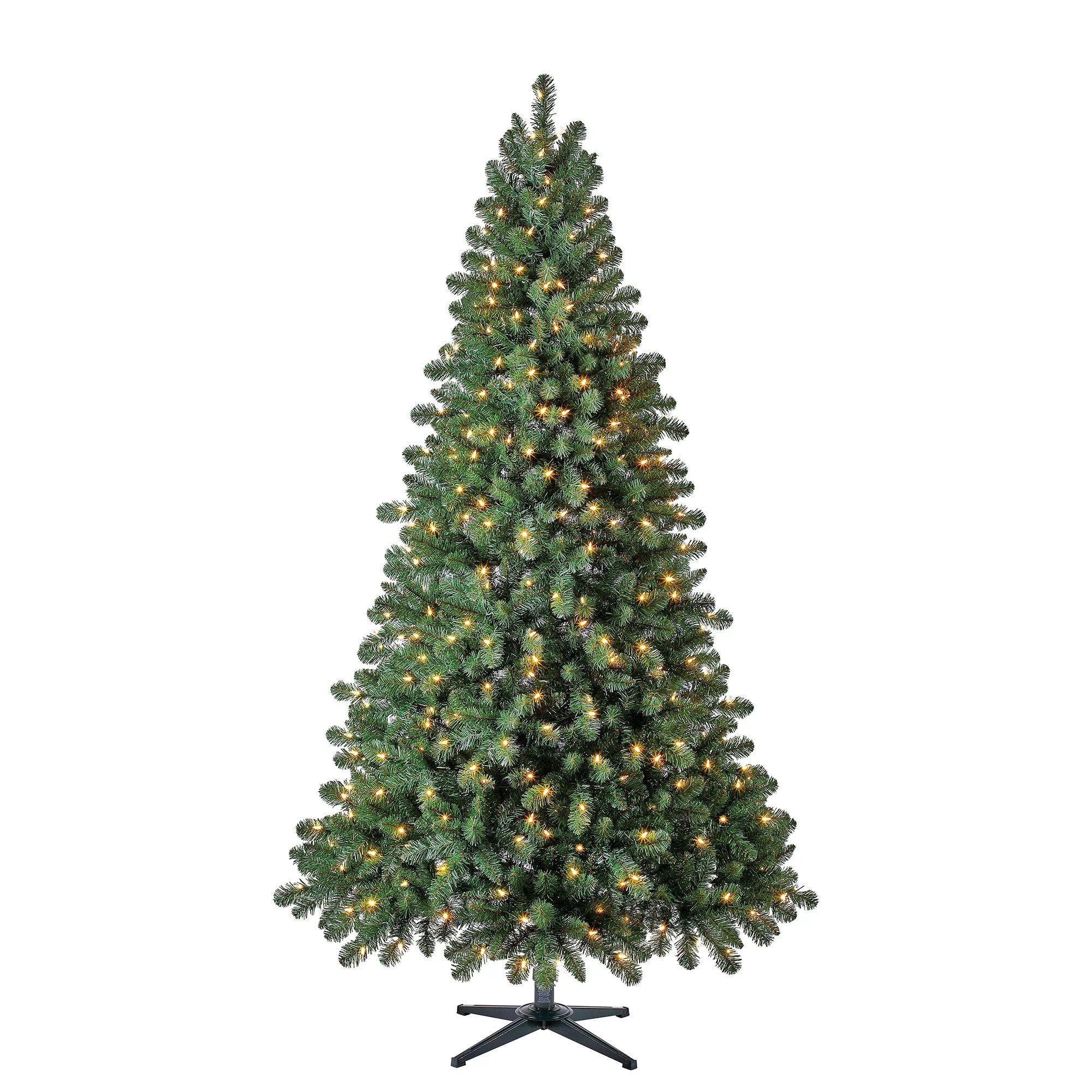 Holiday Time Pre-Lit Duncan Fir Artificial Christmas Tree, Clear LED Lights, 7' | Walmart (US)