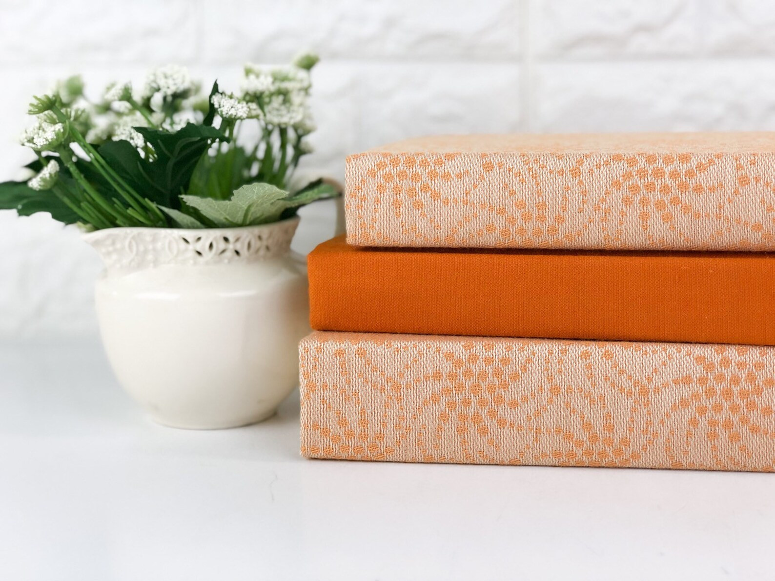 Orange Decorative Books / Shelf Decor | Etsy | Etsy (US)