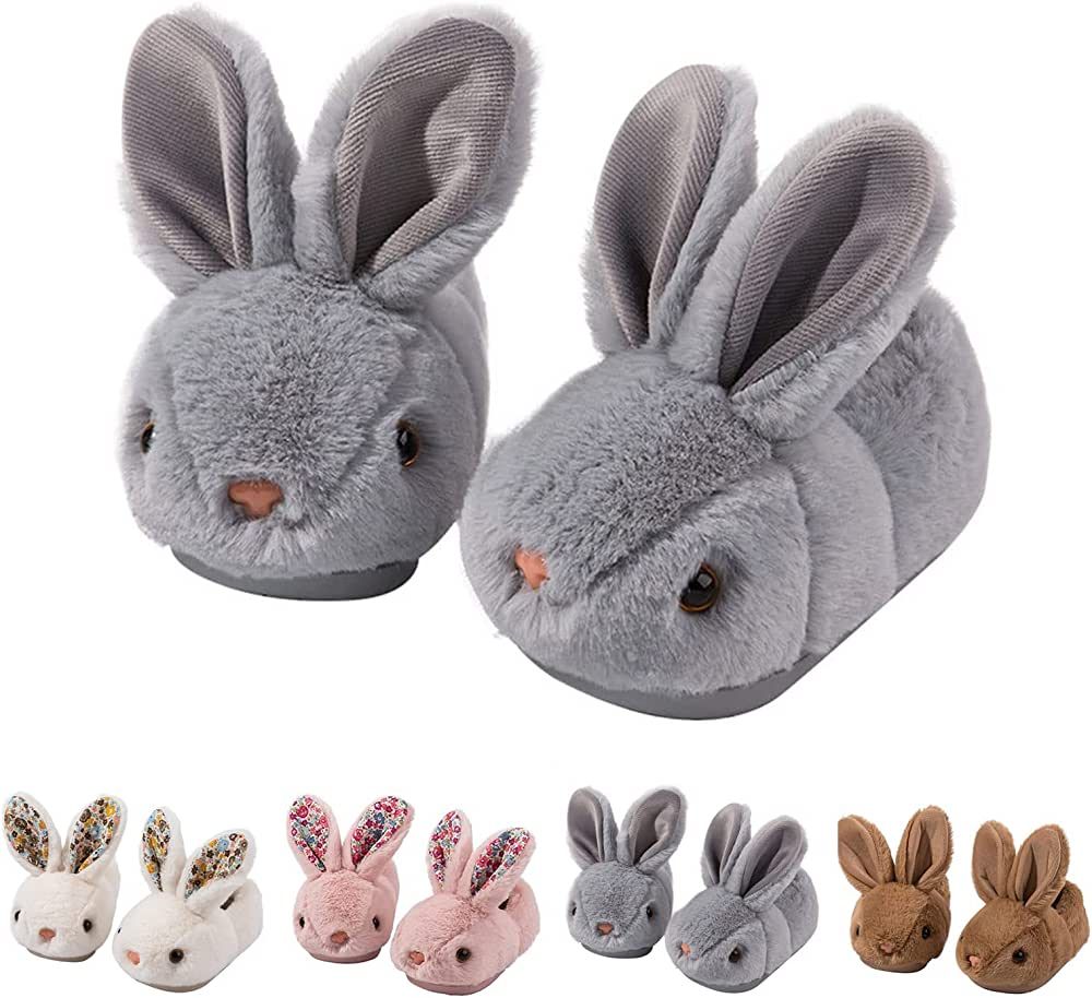 Toddler Slippers Boy and Girl Bunny Slippers Plush Cute Non-Slip Warm Winter Shoes, Suitable for ... | Amazon (US)