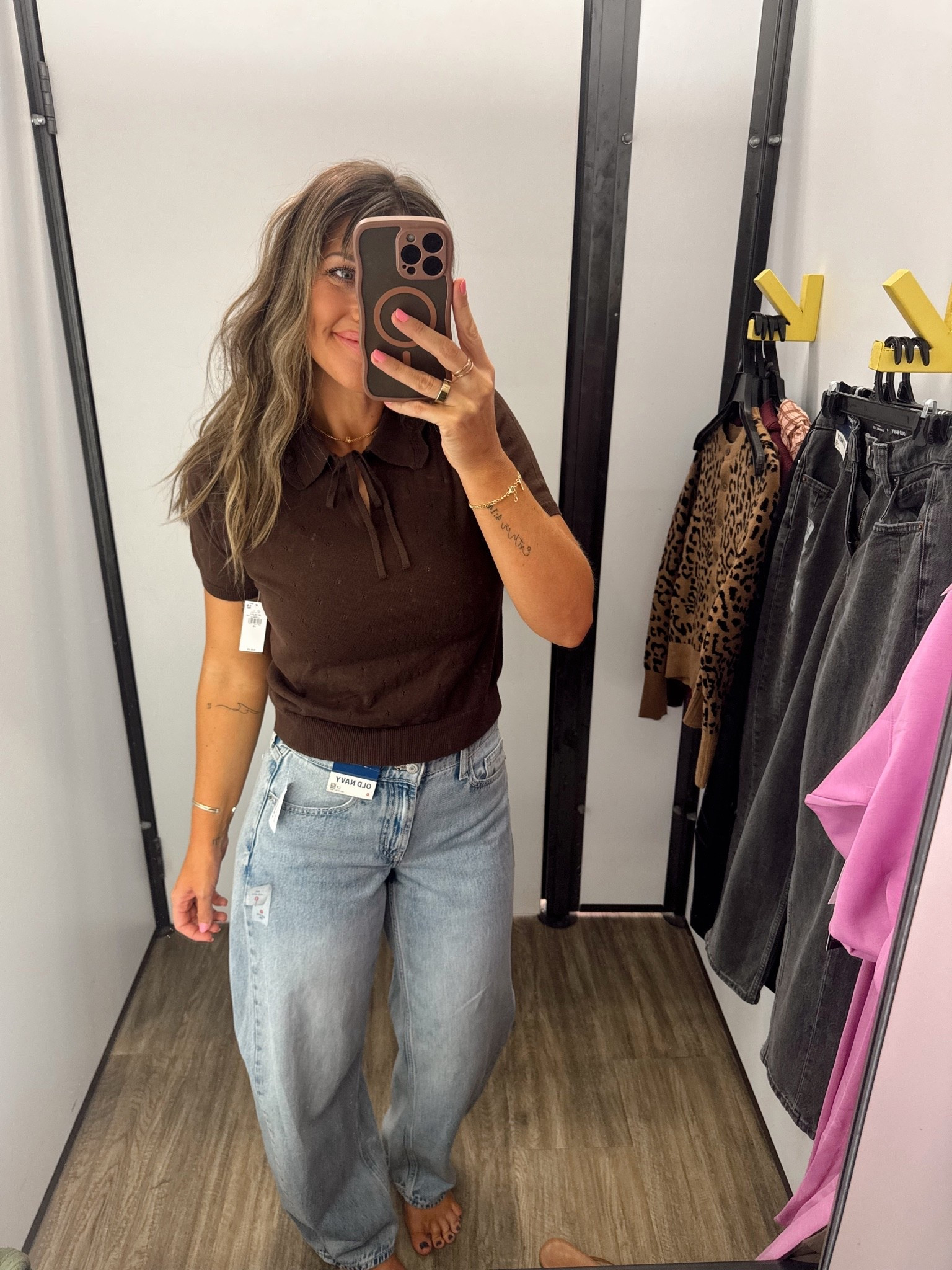 XS top. 0 jeans. I adore this top for fall!