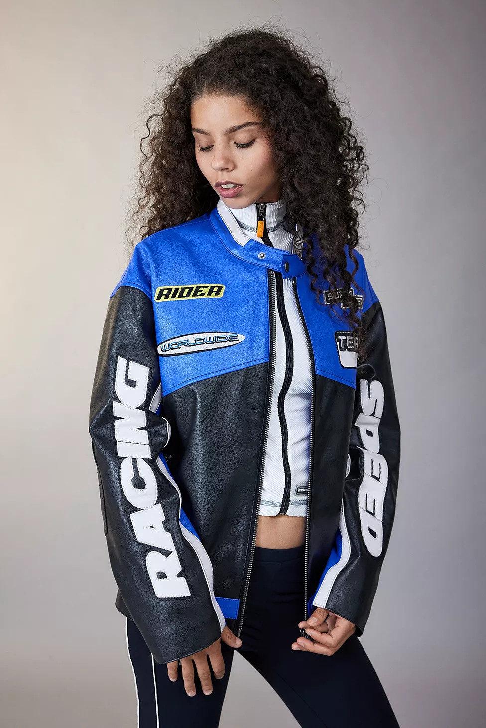 iets frans... – Motocross Jacke aus Kunstleder | Urban Outfitters (EU)