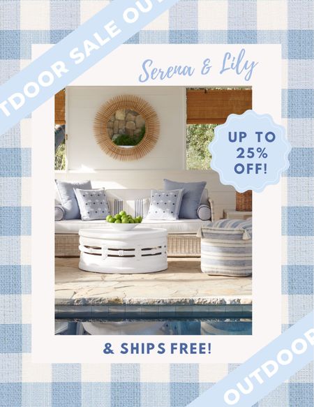 Now get up to 25% OFF these outdoor  favorites at Serena & Lily!! Including this high quality sofa, coffee table, pouf and pillows! Plus they all ship free! 👏🏻👏🏻👏🏻

I’ve also linked some of the dupe S&L pillow covers & my favorite outdoor inserts! Size up one on the insert for best fit 🤍

#LTKhome #LTKSeasonal #LTKsalealert