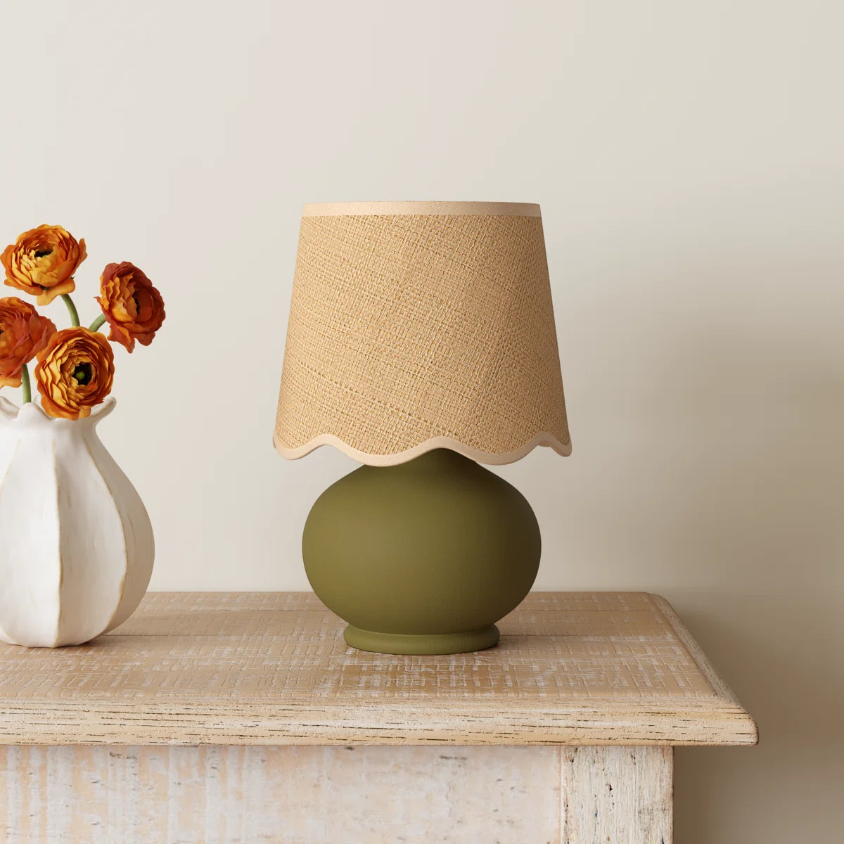 Momsen Scallop Shade Matte Lamp | Birch Lane